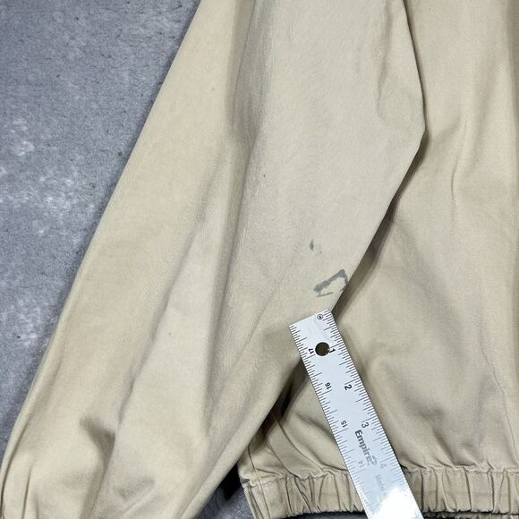 Polo Ralph Lauren Jacket Harrington Bomber Men’s Large Tan Full Zip MADE in USA - Picture 13 of 13